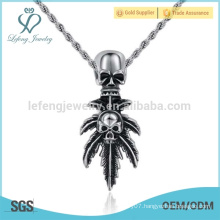 Unique cheap cross pendants,feather pendant jewelry